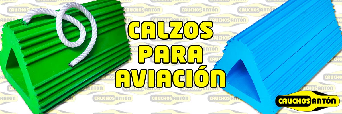 Aplicación de Cauchos antón en aeropuertos, aviones y calzos de aviación